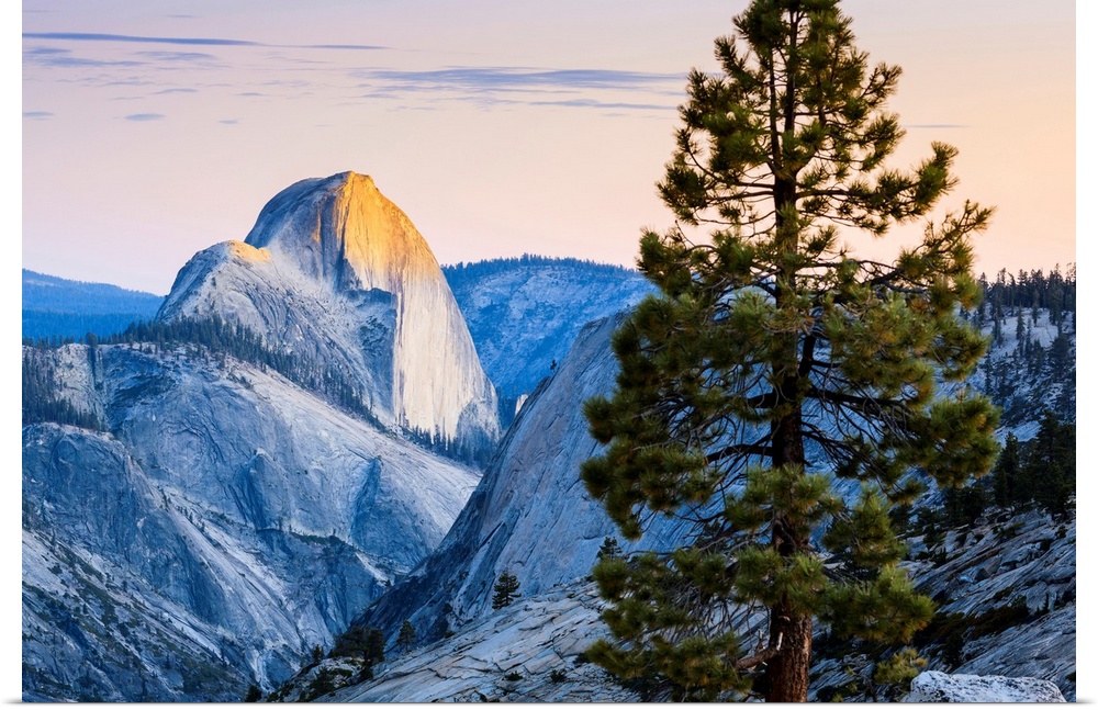Half Dome seen from Olmsted Point, Yosemite National Park, California, United States of America.