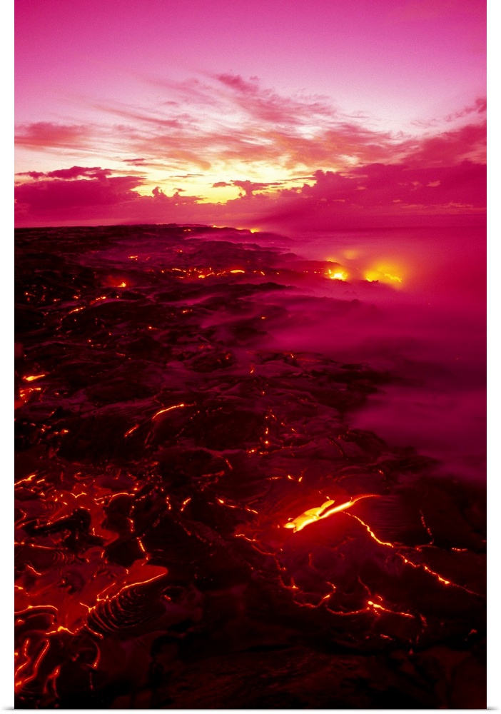 Hawaii, Big Island, Hawaii Volcanoes National Park, Kilauea Volcano Lava Flow
