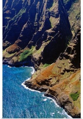 Hawaii, Kauai, Aerial View Of Napali Coastline
