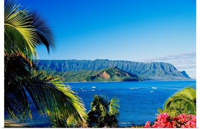 Hawaii, Kauai, Hanalei Bay, Bali Hai, Ocean And Coastline