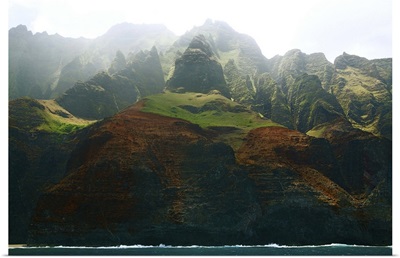 Hawaii, Kauai, Na Pali Coast, Rugged Cliffs Along Ocean