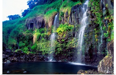 Hawaii, Maui, Hana, Blue Pool Falls