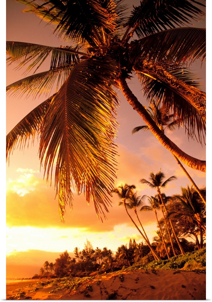Hawaii, Maui, Kihei, Sunset At Kamaole One