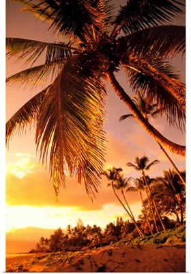 Hawaii, Maui, Kihei, Sunset At Kamaole One