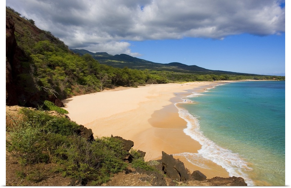 Hawaii, Maui, Makena State Park, Oneloa Or Big Beach