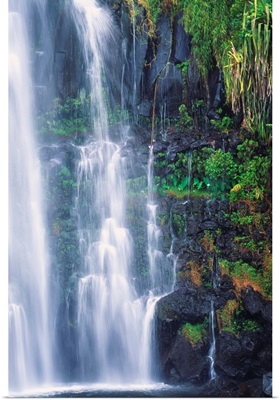 Hawaii, Maui, One Of Many Cascading Waterfalls Found Along Hana Coast