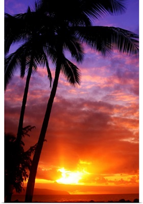 Hawaii, Oahu, Beautiful Sunset