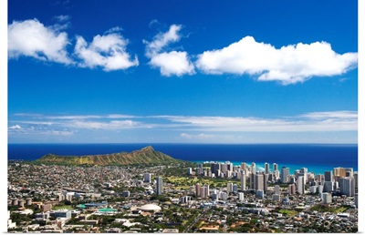 Hawaii, Oahu, Honolulu, Diamond Head, Uh Manoa And Waikiki