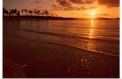 Hawaii, Oahu, Ko'olina Resort, Sunset Over Ocean