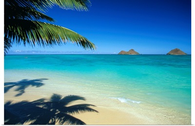 Hawaii, Oahu, Lanikai Beach With Calm Turquoise Water