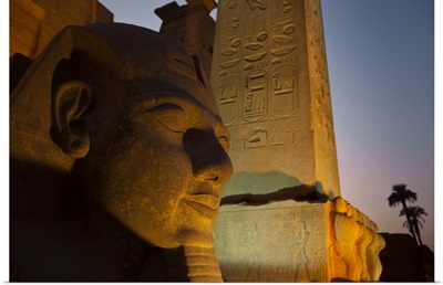 Head Of Ramses Ll At Entrance To Luxor Temple, Luxor, Egypt