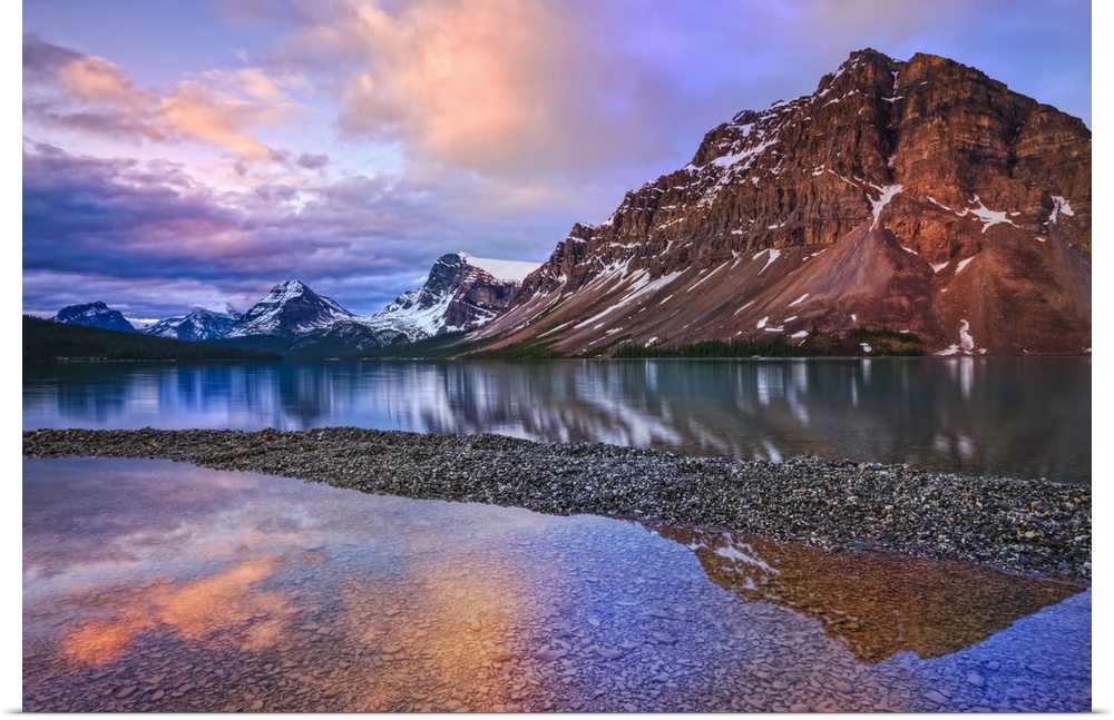 The tranquil beauty of Helen Lake, Icefields Parkway, Banff National Park, Alberta, Canada