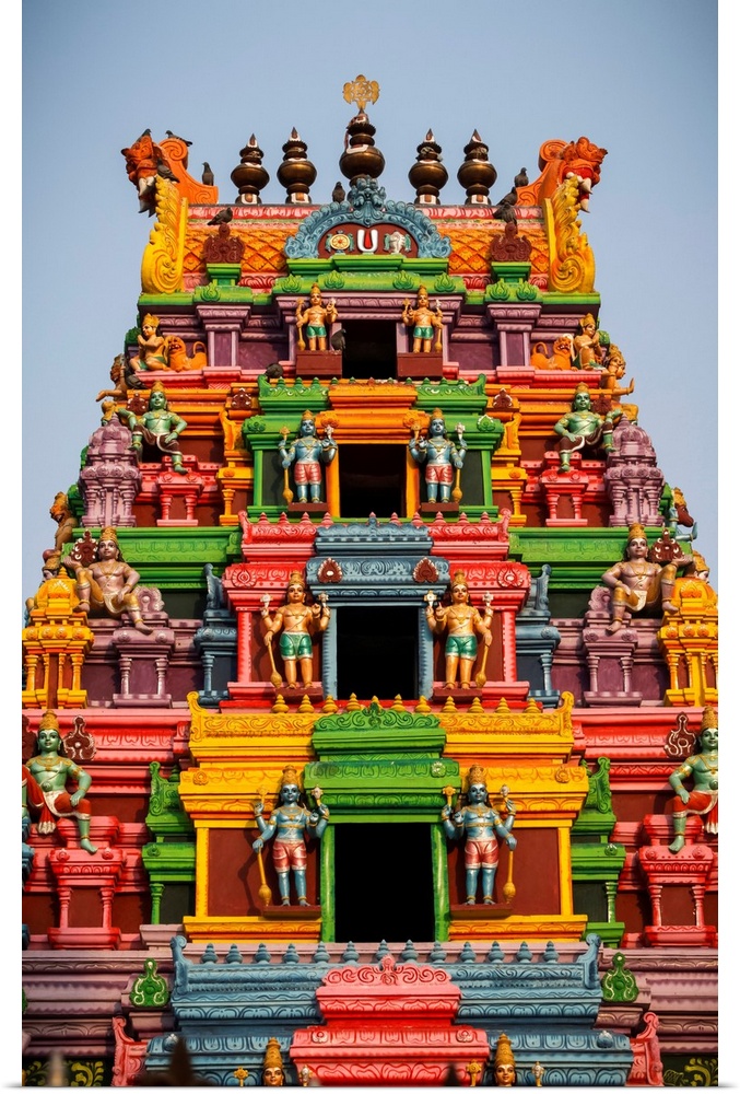 Hindu temple gopuram.