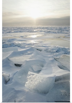 Ice Shards On The North Shore Of Lake Superior, Parkland County, Alberta, Canada