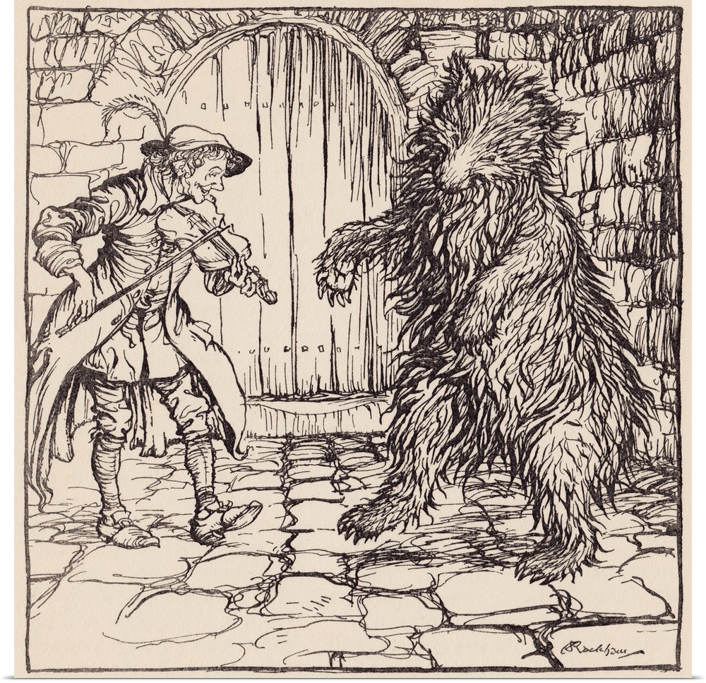 Illustration By Arthur Rackham From Grimm's Fairy Tale, The Cunning Little Tailor