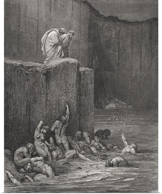 Illustration For Inferno By Dante Alighieri Canto XVIII, Lines 116 And 117