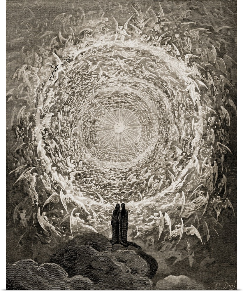 Illustration For Paradiso By Dante Alighieri Canto, XXXI, Lines 1 To 3, By Gustave Dore, 1832-1883, French Artist And Illu...