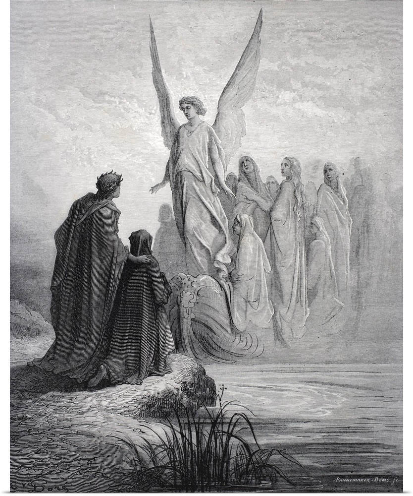 Illustration For Purgatorio By Dante Alighieri, Canto II, Lines 42 And 43, By Gustave Dore, 1832-1883, French Artist And I...