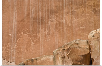 Indian Rock Art In Capitol Reef National Park, Utah