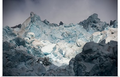 Jagged Mountain Of Packed Ice On South Georgia Island, South Georgia, Antarctica