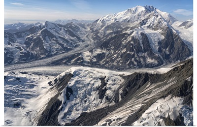 Kluane National Park, Snow Covered Mountains And Glacial Masses, Yukon, Canada