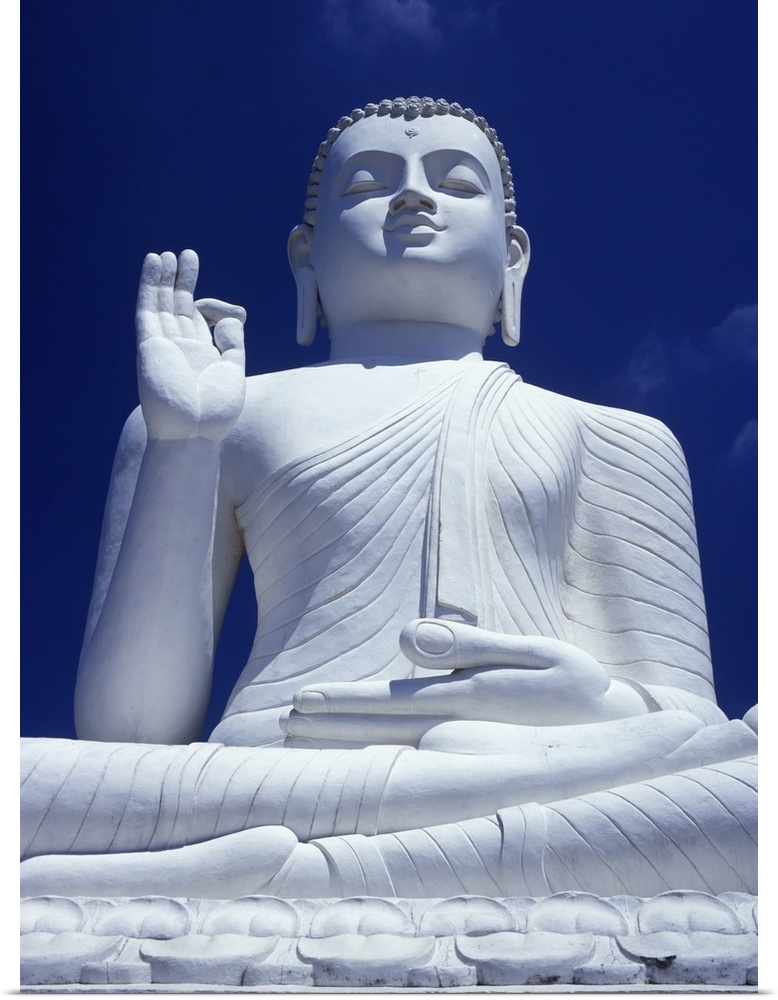 Large Seated White Buddha; Sri Lanka, Asia