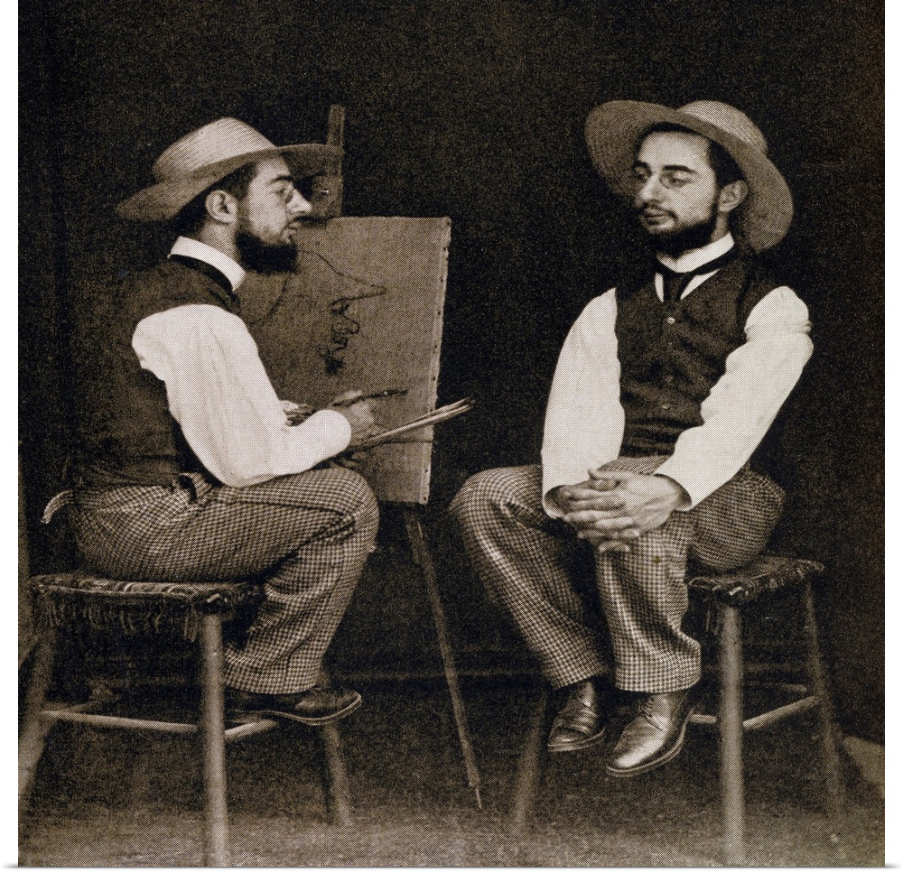 Lautrec From A Double Photograph. Henri Marie Raymond De Toulouse-Lautrec Monfa, 1864-1901, French Painter, Printmaker, Dr...