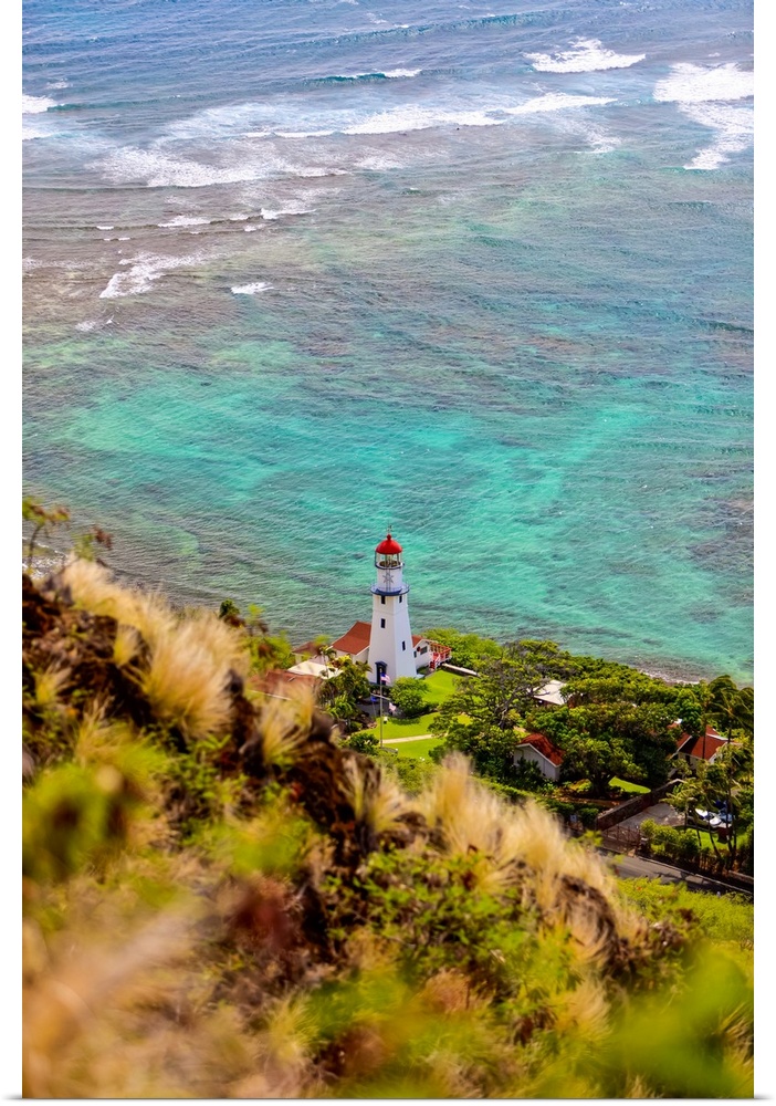Lighthouse along the coast of Oahu; Oahu, Hawaii, United States of America
