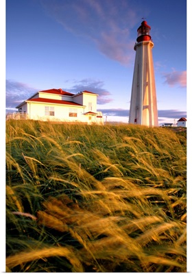 Lighthouse At Sunset, Bas-Saint-Laurent Region, Quebec, Canada