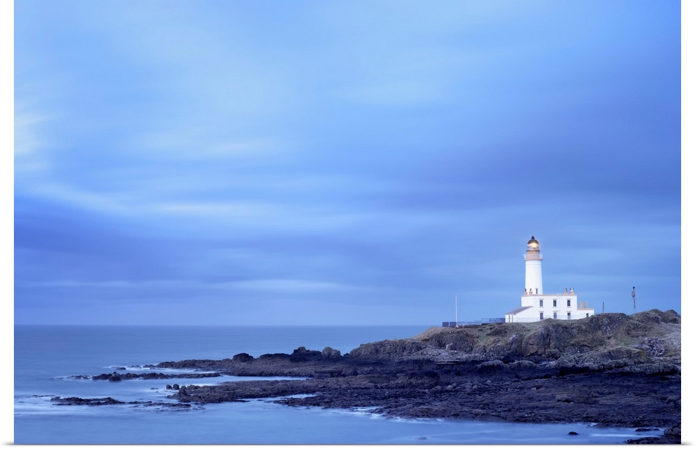 Lighthouse at Turnberry Point at Dusk, South Ayrshire, Ayrshire, Scotland