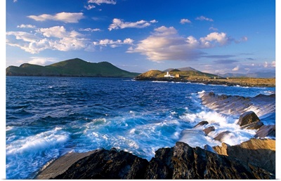 Lighthouse In The Distance, Fort Point, Valentia Island, County Kerry, Ireland