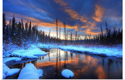 Little Hazel Creek At Sunset, Yukon, Canada