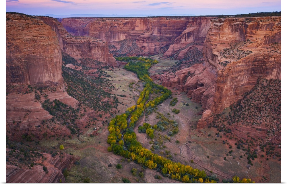 Looking West From Spider Rock Overlook In Canyon De Chelly National Monument, Arizona