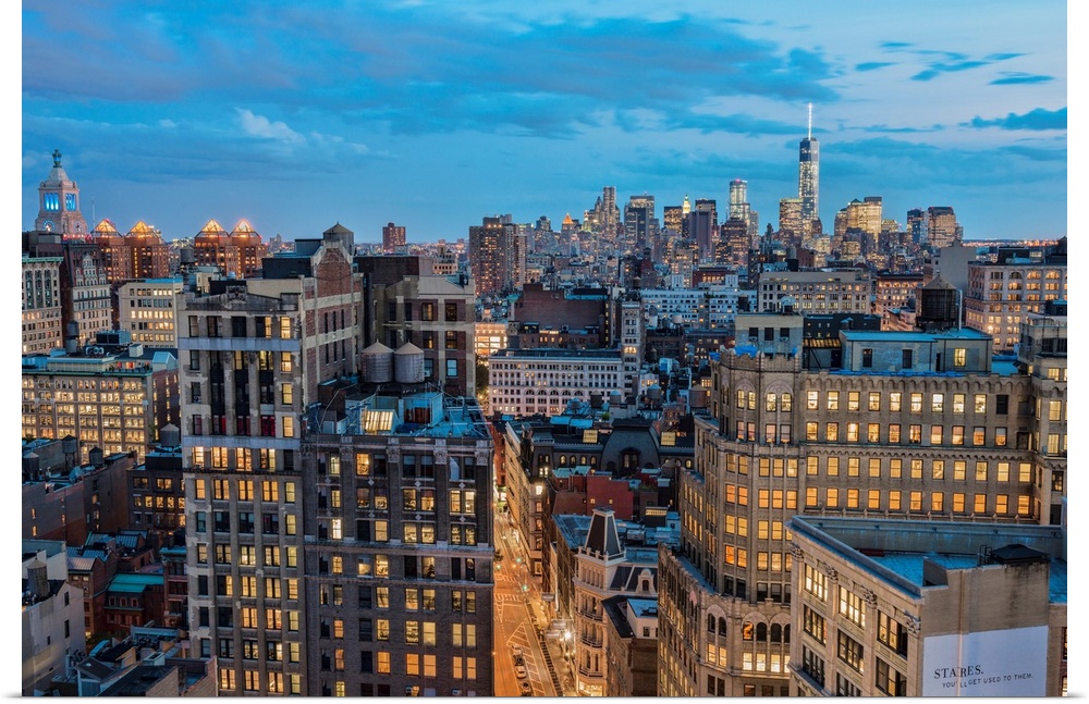 Lower Manhattan at twilight, New York City, New York, United States of America