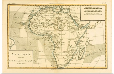 Map Of Africa, Circa 1760