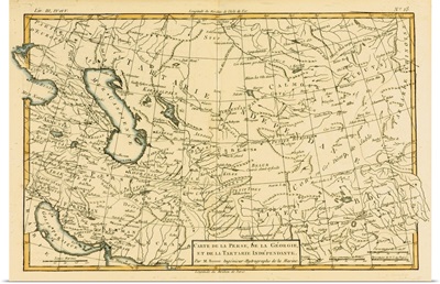 Map Of Central Asia, Circa 1760