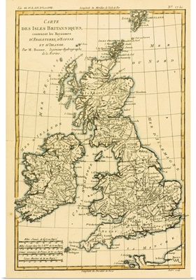 Map Of The British Isles, Circa 1760