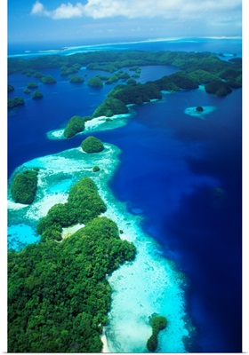 Micronesia, Palau, Rock Islands, Aerial