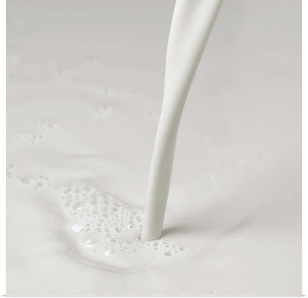 Close-Up Detail Of Milk Pouring