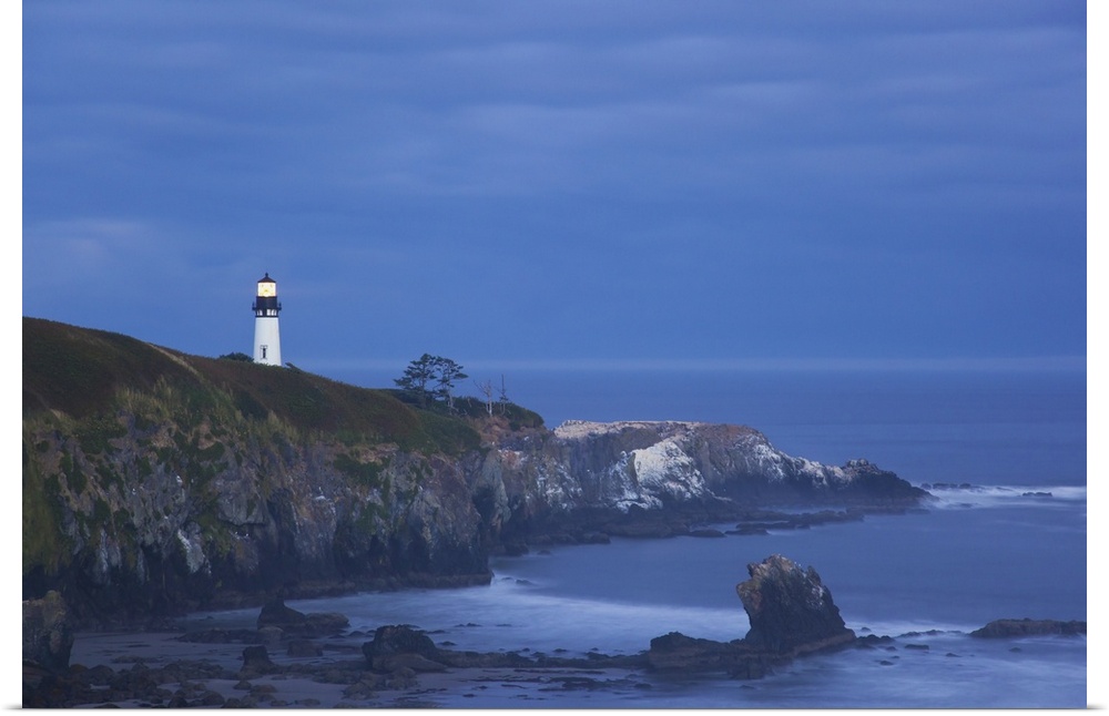 Morning Light Over Yaquina Head Lighthouse; Newport, Oregon, USA
