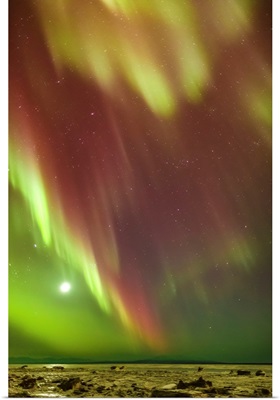 Northern Lights in the sky above Knik Arm, Cook Inlet, Alaska