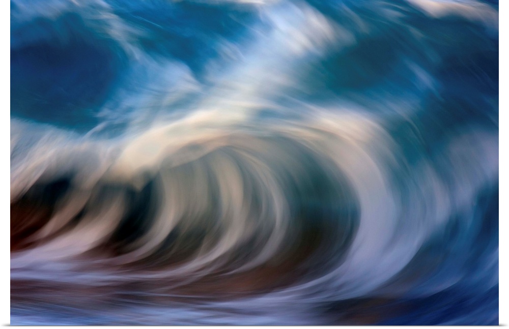 Ocean wave blurred by motion; Hawaii, United States of America