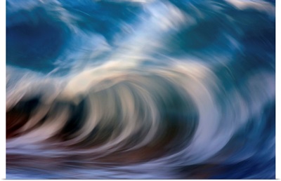Ocean wave blurred by motion; Hawaii