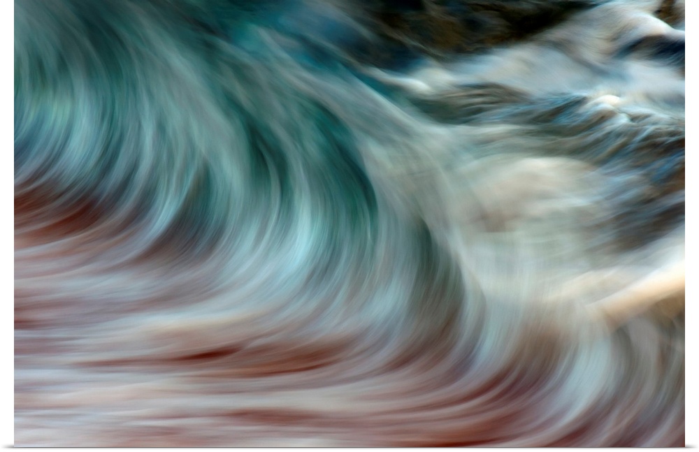 Ocean wave blurred by motion; Hawaii, United States of America