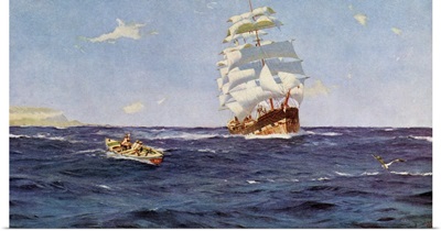 Off Valparaiso. By Thomas Jaques Somerscales. 1934