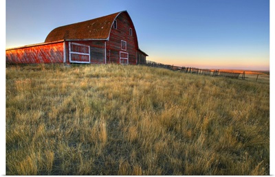 Old Red Barn Near Val Marie, Saskatchewan, Canada