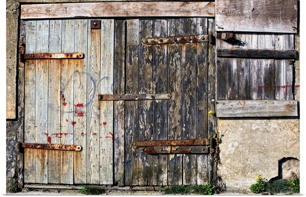 Old Wooden Door Of Building