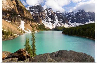 Overview Of Moraine Lake, Banff National Park, Alberta, Canada