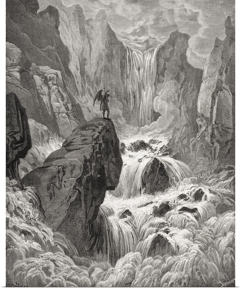 Engraving By Gustave Dore, 1832-1883, French Artist And Illustrator, For Paradise Lost By John Milton, Book IX, Lines 74 A...