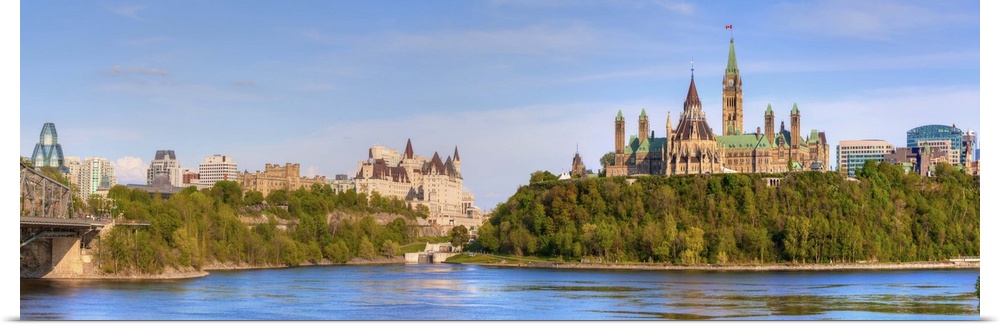 Parliament Buildings And The Fairmont Chateau Laurier, Ottawa Ontario Canada